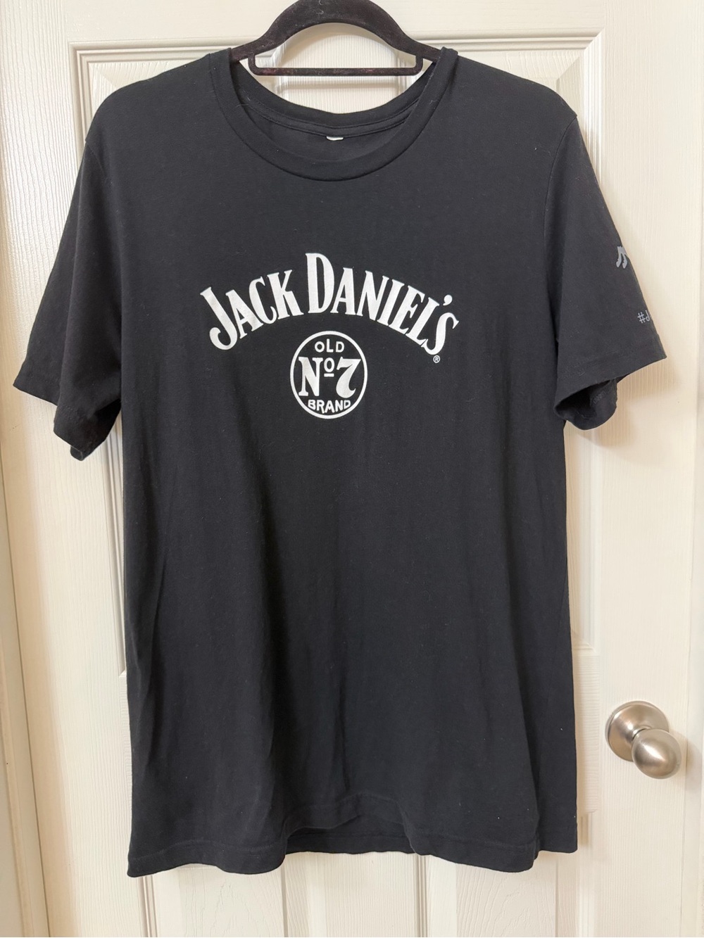 Jack Daniels Black Crewneck Tee with White Logo